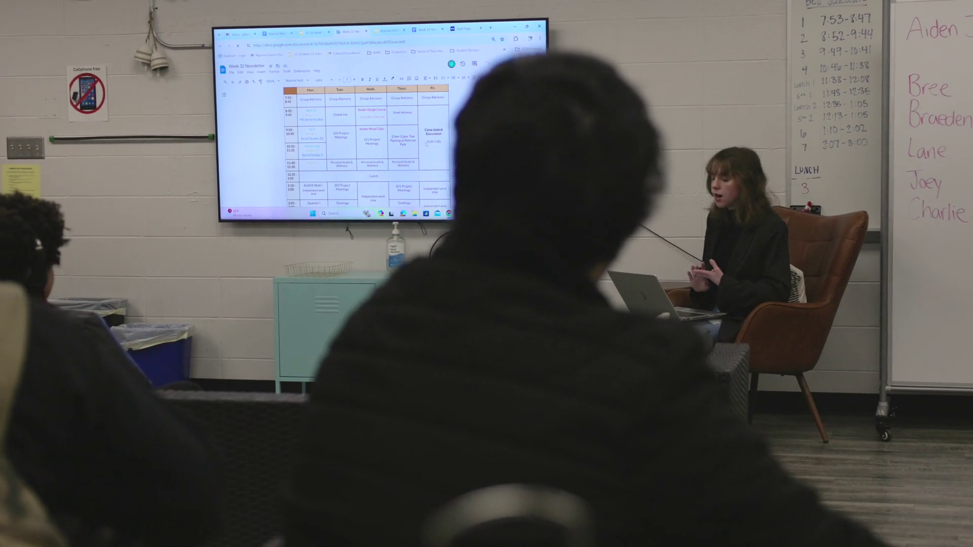 active lesson in AVA classroom